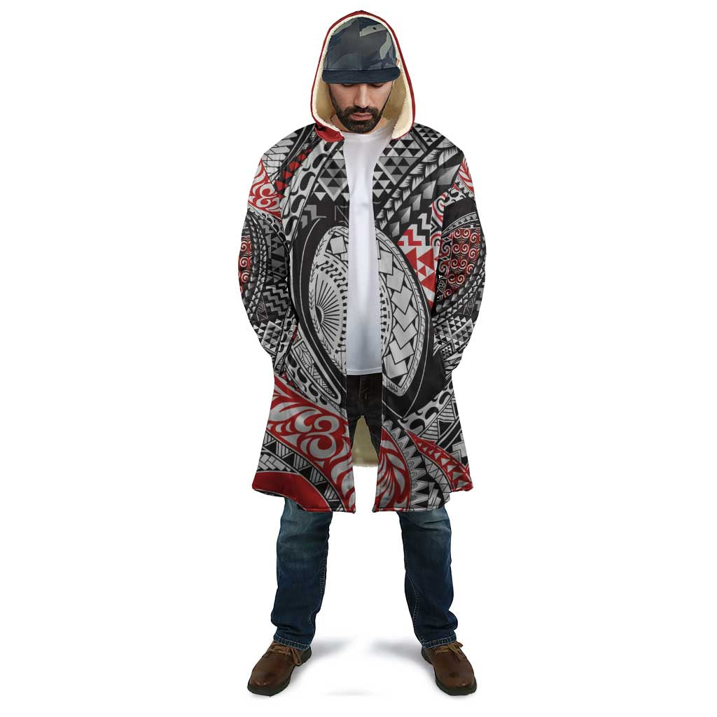 Aotearoa Maori Rugby Tribal Tattoo Cloak Kowhaiwhai Taniko Patchwork Motifs - Polynesian Pride