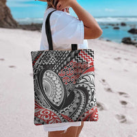 Aotearoa Maori Rugby Tribal Tattoo Tote Bag Kowhaiwhai Taniko Patchwork Motifs - Polynesian Pride