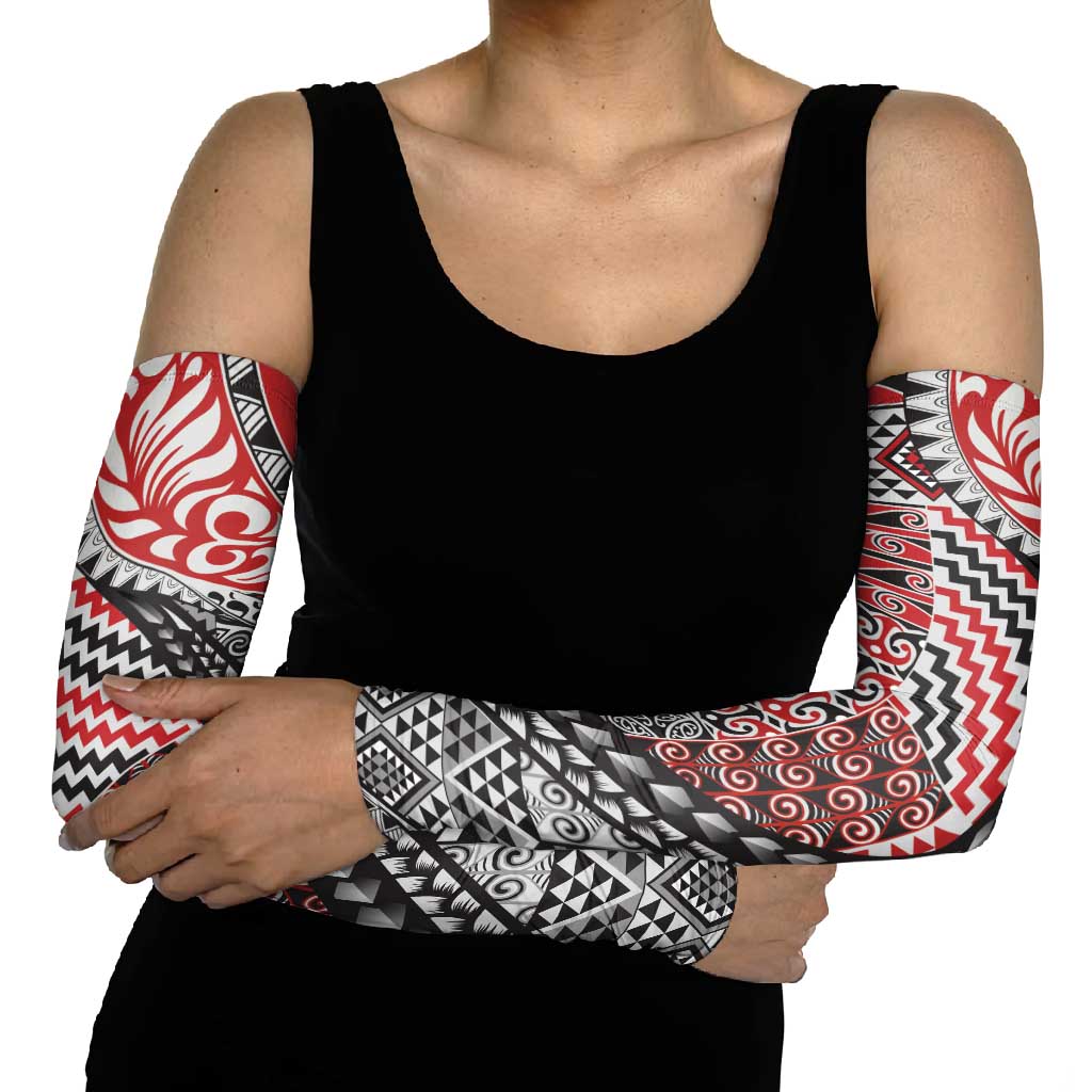 Aotearoa Maori Tribal Tattoo Arm Sleeves Kowhaiwhai Taniko Patchwork Motifs - Polynesian Pride