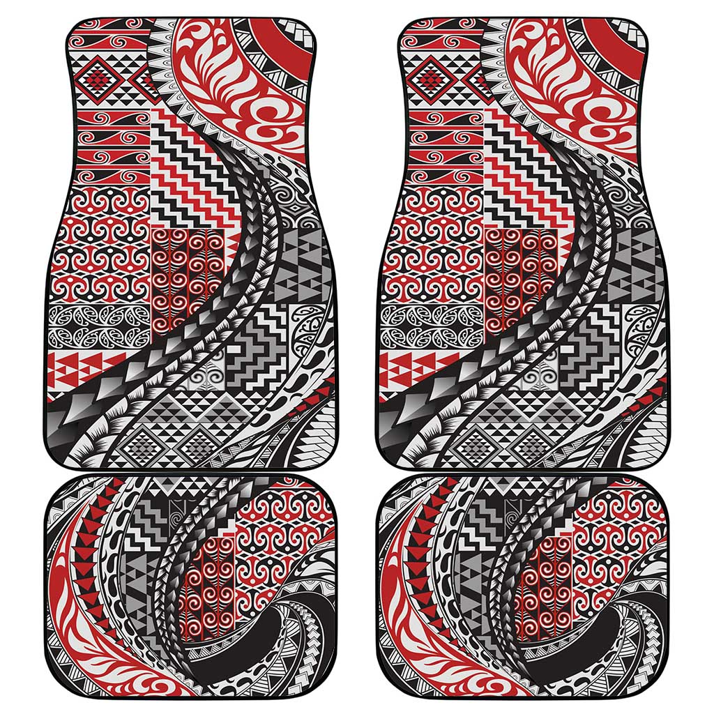 Aotearoa Maori Tribal Tattoo Car Mats Kowhaiwhai Taniko Patchwork Motifs
