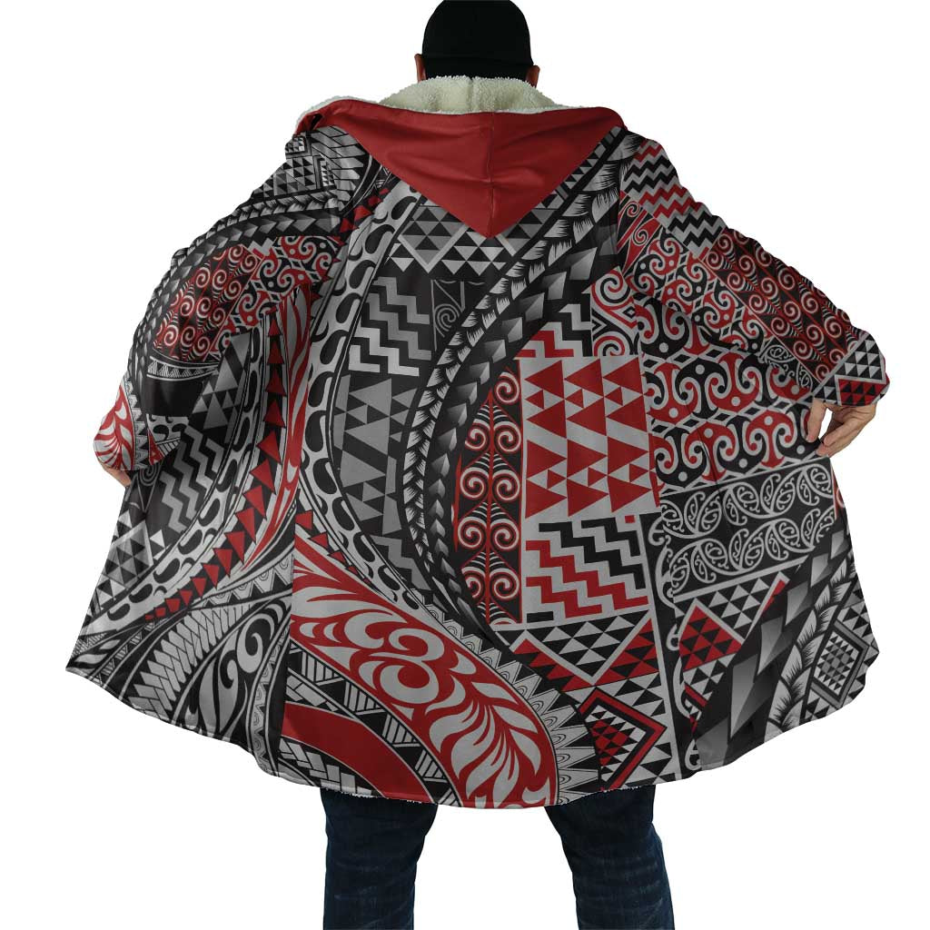 Aotearoa Maori Tribal Tattoo Cloak Kowhaiwhai Taniko Patchwork Motifs - Polynesian Pride