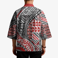 Aotearoa Maori Tribal Tattoo Kimono Kowhaiwhai Taniko Patchwork Motifs - Polynesian Pride
