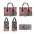 Aotearoa Maori Tribal Tattoo Leather Bag Kowhaiwhai Taniko Patchwork Motifs - Polynesian Pride