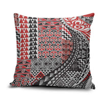 Aotearoa Maori Tribal Tattoo Pillow Cover Kowhaiwhai Taniko Patchwork Motifs - Polynesian Pride