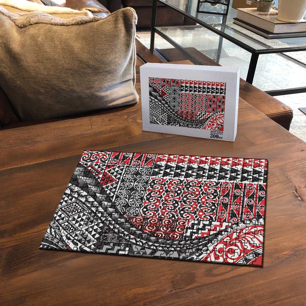 Aotearoa Maori Tribal Tattoo Puzzle Kowhaiwhai Taniko Patchwork Motifs - Polynesian Pride