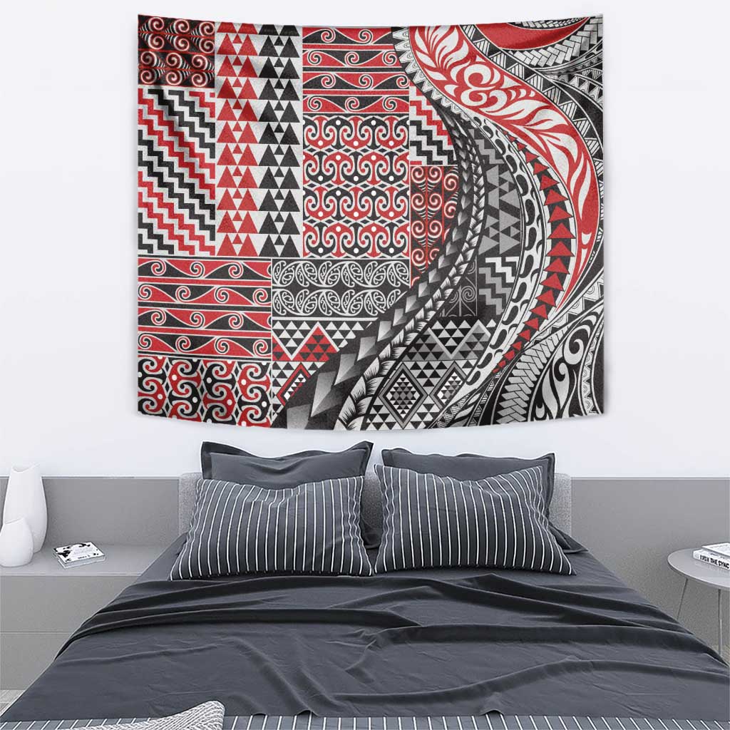 Aotearoa Maori Tribal Tattoo Tapestry Kowhaiwhai Taniko Patchwork Motifs