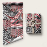 Aotearoa Maori Tribal Tattoo Wrapping Paper Kowhaiwhai Taniko Patchwork Motifs - Polynesian Pride
