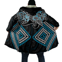 Blue Aotearoa Tukutuku Manawa Tapu Cloak Ta Moko Toi Maori - Polynesian Pride