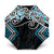 Blue Aotearoa Tukutuku Manawa Tapu Umbrella Ta Moko Toi Maori - Polynesian Pride