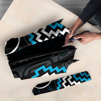 Blue Aotearoa Tukutuku Manawa Tapu Umbrella Ta Moko Toi Maori - Polynesian Pride