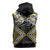 Gold Aotearoa Tukutuku Manawa Tapu Sleeveless Zip Hoodie Ta Moko Toi Maori - Polynesian Pride