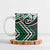 Green Aotearoa Tukutuku Manawa Tapu Ceramic Mug Ta Moko Toi Maori - Polynesian Pride
