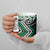 Green Aotearoa Tukutuku Manawa Tapu Ceramic Mug Ta Moko Toi Maori - Polynesian Pride