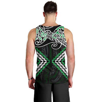 Green Aotearoa Tukutuku Manawa Tapu Men Tank Top Ta Moko Toi Maori