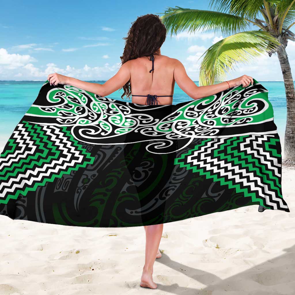 Green Aotearoa Tukutuku Manawa Tapu Sarong Ta Moko Toi Maori