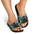Green Aotearoa Tukutuku Manawa Tapu Slide Sandals Ta Moko Toi Maori - Polynesian Pride