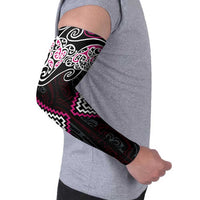 Pink Aotearoa Tukutuku Manawa Tapu Arm Sleeves Ta Moko Toi Maori - Polynesian Pride