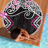 Pink Aotearoa Tukutuku Manawa Tapu Beach Blanket Ta Moko Toi Maori