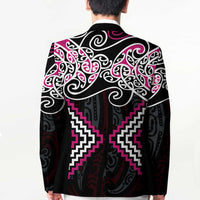 Pink Aotearoa Tukutuku Manawa Tapu Blazer Ta Moko Toi Maori - Polynesian Pride