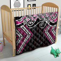 Pink Aotearoa Tukutuku Manawa Tapu Quilt Ta Moko Toi Maori LT9 - Polynesian Pride