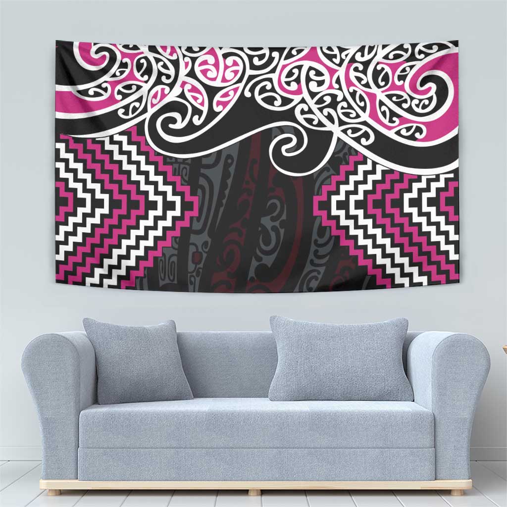 Pink Aotearoa Tukutuku Manawa Tapu Tapestry Ta Moko Toi Maori