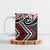 Red Aotearoa Tukutuku Manawa Tapu Ceramic Mug Ta Moko Toi Maori - Polynesian Pride