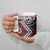 Red Aotearoa Tukutuku Manawa Tapu Ceramic Mug Ta Moko Toi Maori - Polynesian Pride