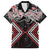 Red Aotearoa Tukutuku Manawa Tapu Family Matching Long Sleeve Bodycon Dress and Hawaiian Shirt Ta Moko Toi Maori