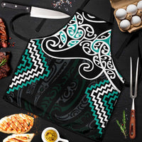 Turquoise Aotearoa Tukutuku Manawa Tapu Apron Ta Moko Toi Maori - Polynesian Pride