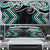 Turquoise Aotearoa Tukutuku Manawa Tapu Auto Sun Shade Ta Moko Toi Maori - Polynesian Pride