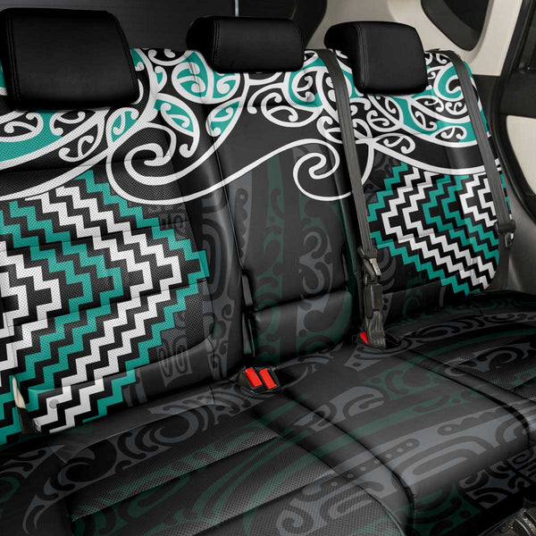 New Zealand Maori Mangopare Car Seat Covers Polynesian - Turquoise