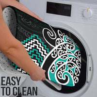 Turquoise Aotearoa Tukutuku Manawa Tapu Bathroom Set Ta Moko Toi Maori - Polynesian Pride