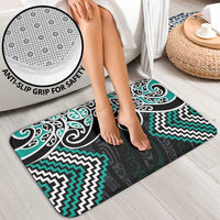 Turquoise Aotearoa Tukutuku Manawa Tapu Bathroom Set Ta Moko Toi Maori - Polynesian Pride