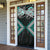 Turquoise Aotearoa Tukutuku Manawa Tapu Door Cover Ta Moko Toi Maori - Polynesian Pride