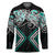 Turquoise Aotearoa Tukutuku Manawa Tapu Hockey Jersey Ta Moko Toi Maori - Polynesian Pride