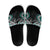 Turquoise Aotearoa Tukutuku Manawa Tapu Slide Sandals Ta Moko Toi Maori - Polynesian Pride