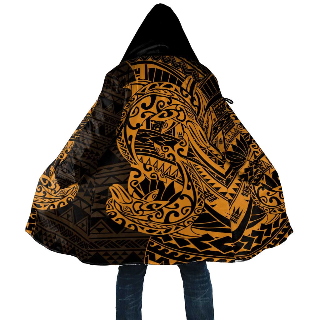 Gold Couple Dolphins Maori Polynesian Style Cloak - Polynesian Pride