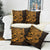 Gold Couple Dolphins Maori Polynesian Style Pillow Cover - Polynesian Pride