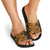 Gold Couple Dolphins Maori Polynesian Style Slide Sandals - Polynesian Pride