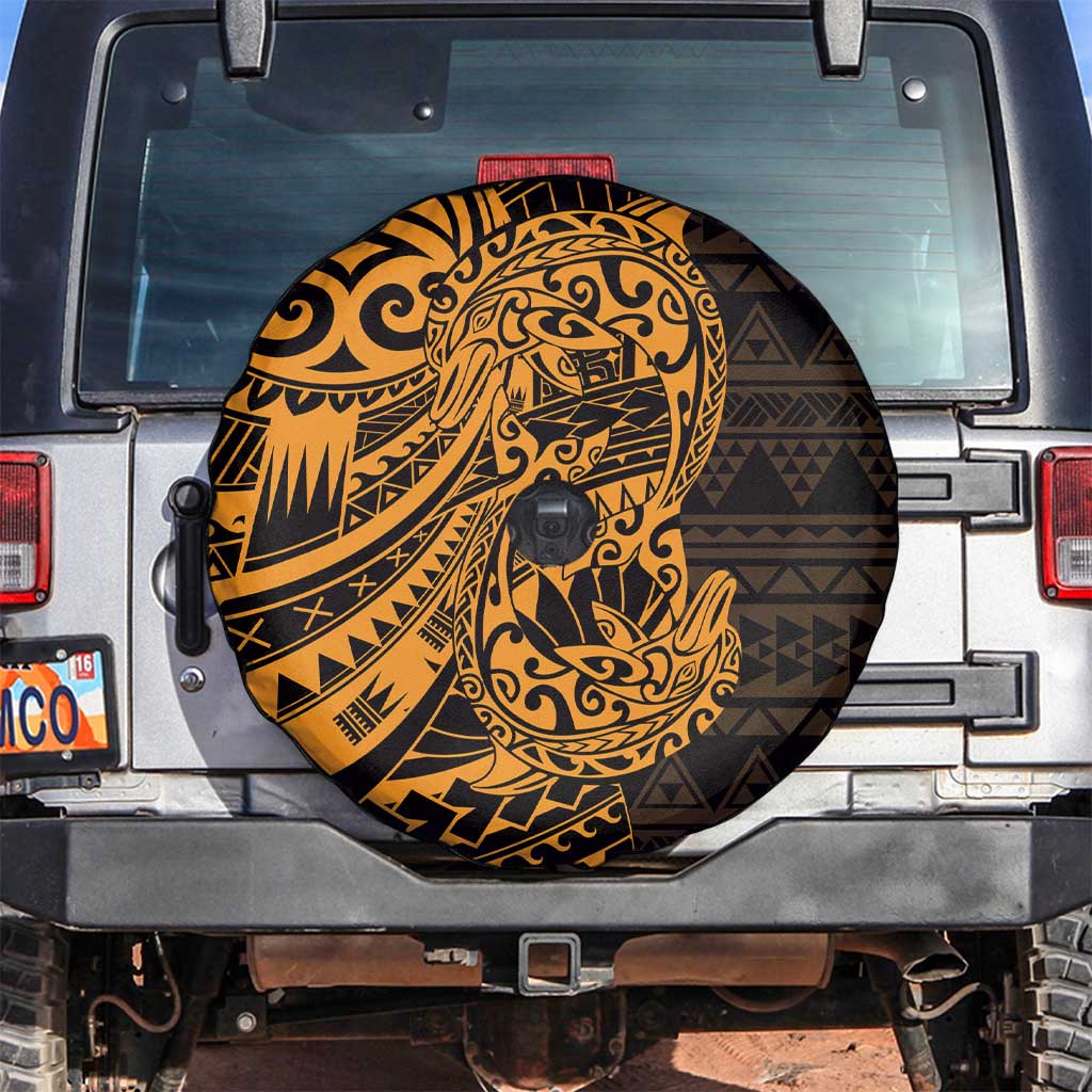 Gold Couple Dolphins Maori Polynesian Style Spare Tire Cover LT9 Gold - Polynesian Pride