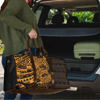 Gold Couple Dolphins Maori Polynesian Style Travel Bag - Polynesian Pride