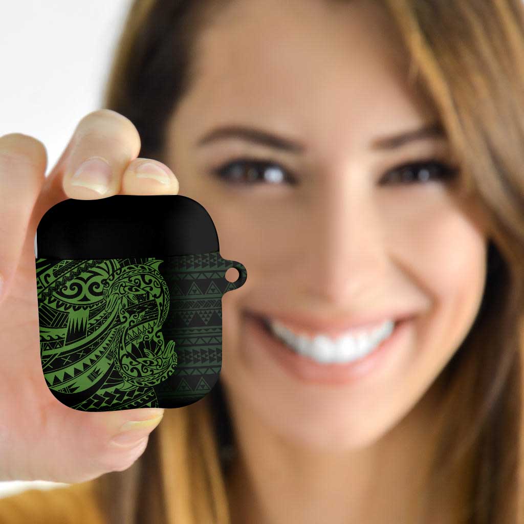 Green Couple Dolphins Maori Polynesian Style AirPods Case - Polynesian Pride