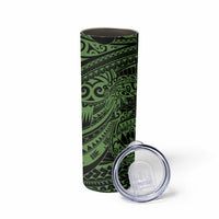 Green Couple Dolphins Maori Polynesian Style Skinny Tumbler
