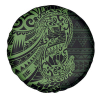 Green Couple Dolphins Maori Polynesian Style Spare Tire Cover