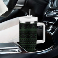 Green Couple Dolphins Maori Polynesian Style Tumbler With Handle