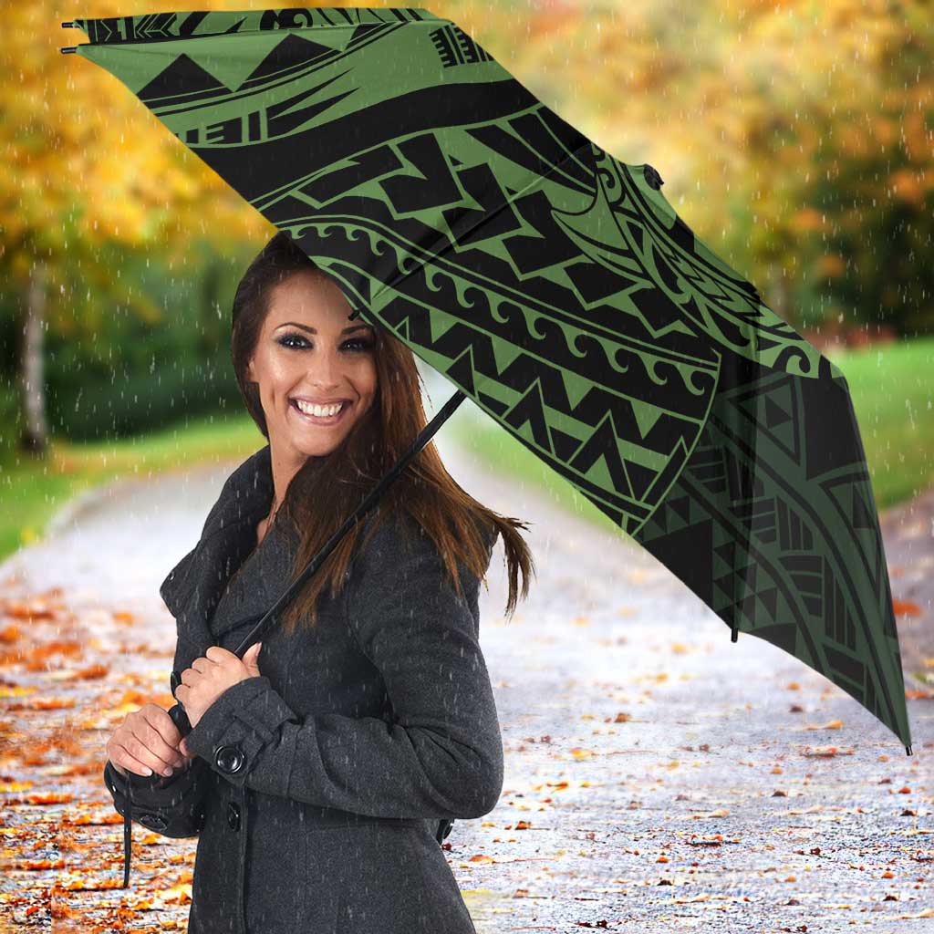 Green Couple Dolphins Maori Polynesian Style Umbrella - Polynesian Pride