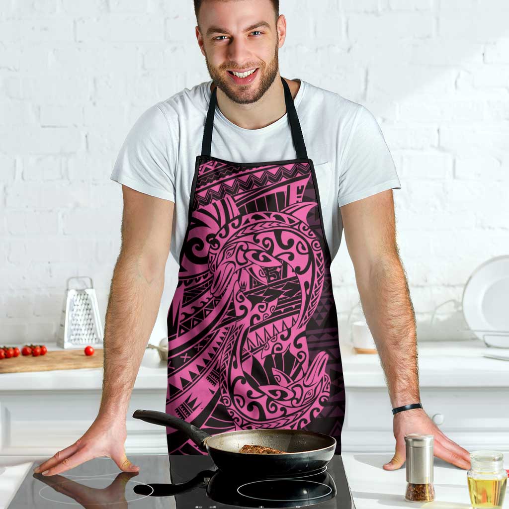 Pink Couple Dolphins Maori Polynesian Style Apron - Polynesian Pride