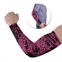 Pink Couple Dolphins Maori Polynesian Style Arm Sleeves - Polynesian Pride