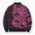 Pink Couple Dolphins Maori Polynesian Style Bomber Puffer Jacket - Polynesian Pride