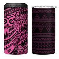 Pink Couple Dolphins Maori Polynesian Style 4 in 1 Can Cooler Tumbler LT9 One Size: 16 oz Pink - Polynesian Pride